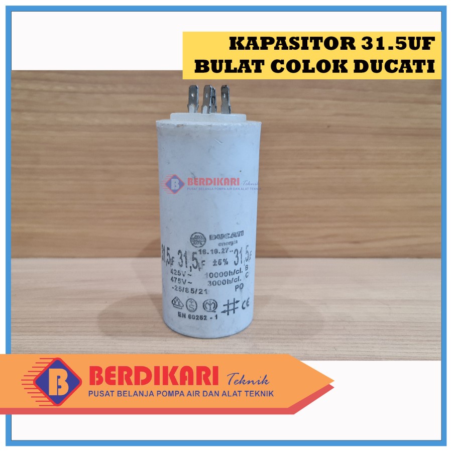 Kapasitor Elko Elco Capasitor Bulat Ducati Colok 31.5uf 31.5 uf mikro