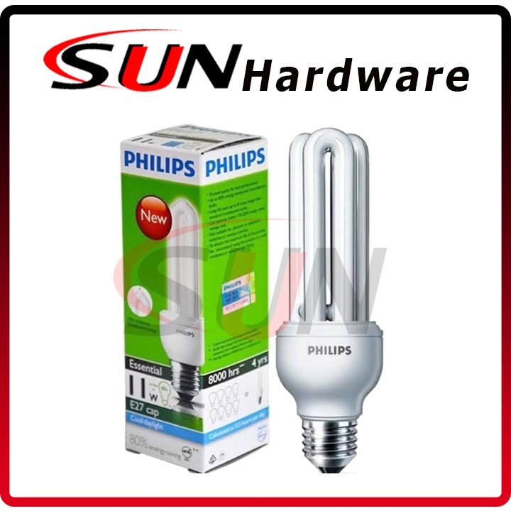 Lampu Philips Essential 11 Watt Putih Cdl Cool Day Light E27