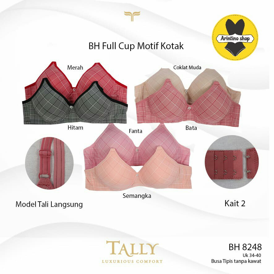 Bh Bra Tally 2041 , 8248 (Cup A) Fashion Bra | Busa Tipis Tanpa Kawat |fjc