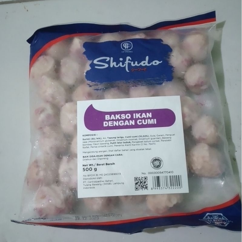 

shifudo bakso ikan dengan cumi / frozenfood bakso ikan