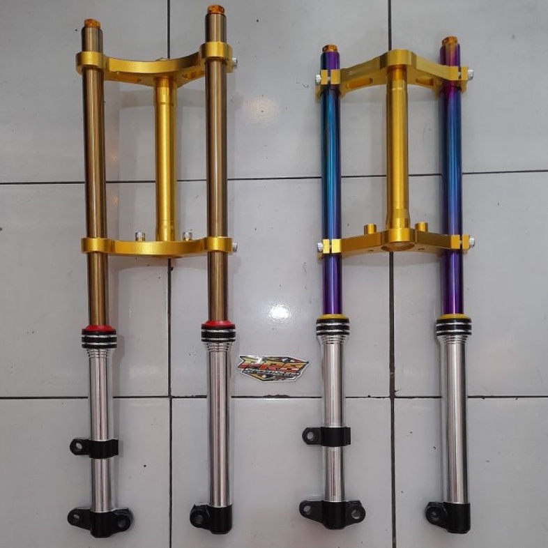 Jual paket shock depan ninja satria fu balap kontes bubut as shock