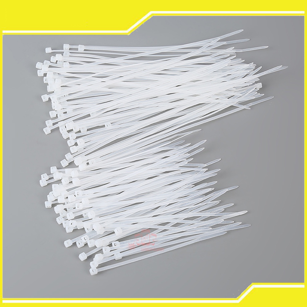 Kabel Tis Tali Kabel Ties 100 MM 10 CM /  150MM 15CM / 200 MM 20 CM 1 Bungkus Isi 100 Pcs Cable Tie Tali Pengikat Plastik Tali Ties Tali Kabel Tis Tali Pengikat Kabel