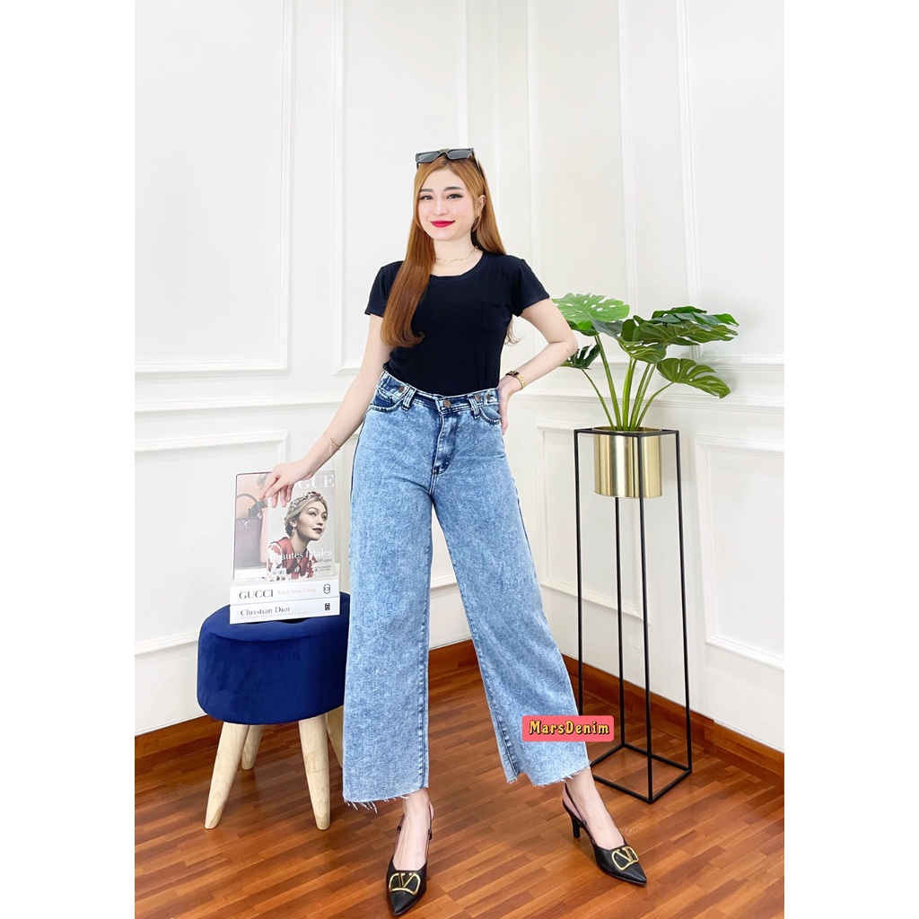 CELANA JEANS HIGHWAIST KULOT SKODER