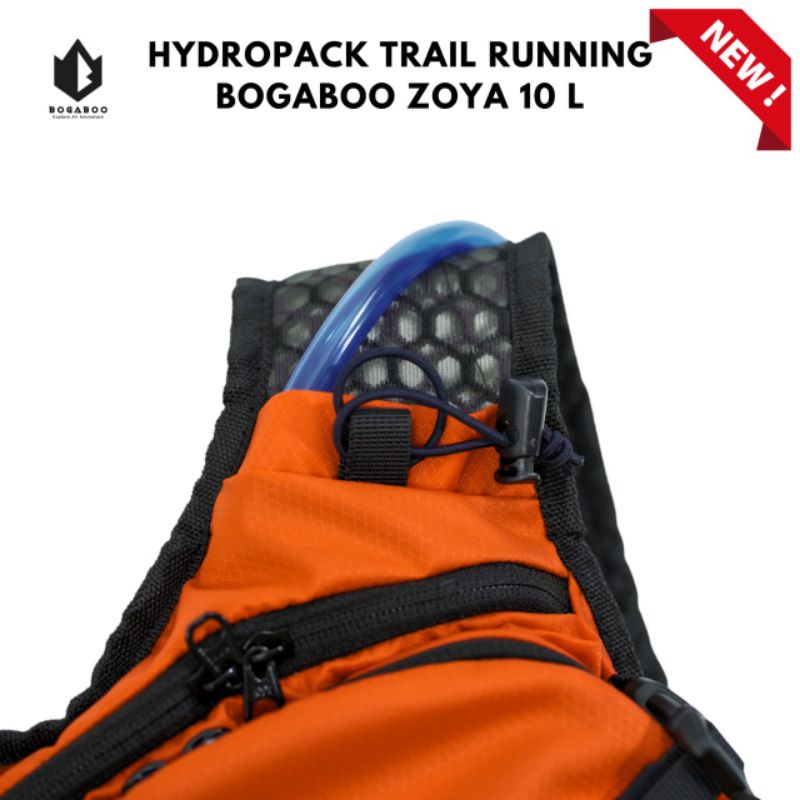 Tas Hydropack trail running BOGABOO zoya 10 L - tas lari - tas running - tas motorcross - tas sepeda - tas waterbladder - vest pria wanita - tas hiking - bycycle backpack - tas marathon - tas rompi - tas olahraga - tas punggung sepeda