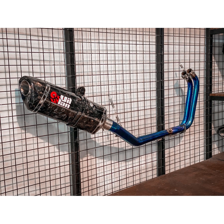KNALPOT VILLAN MV2 CARBON FORGED HEADER BIRU CBR250rr NINJA250 R25
