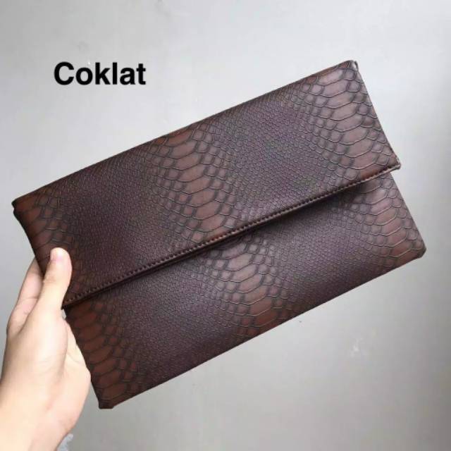 Clutch  Kekinian 2022 Zamzam KULIT ULAR | Dompet Panjang Wanita