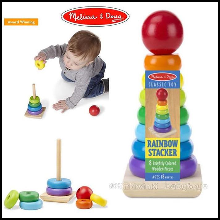 rainbow stacker classic toy by melissa and doug