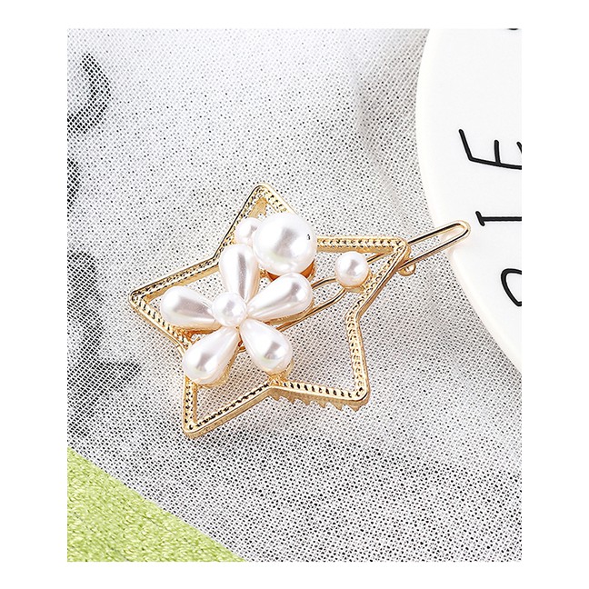 LRC Jepit Rambut Fashion Gold Flower Hollow Hairpin Set Y6187X