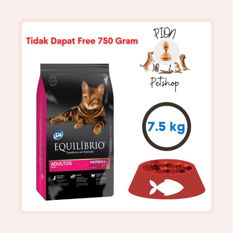 KHUSUS GOJEK/GRAB EQUILIBRIO ADULT 7,5 kg - Makanan Kucing Adult