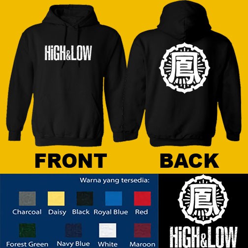 HOODIE COTTON COMBED 30'S HIGH AND LOW HOUSEN