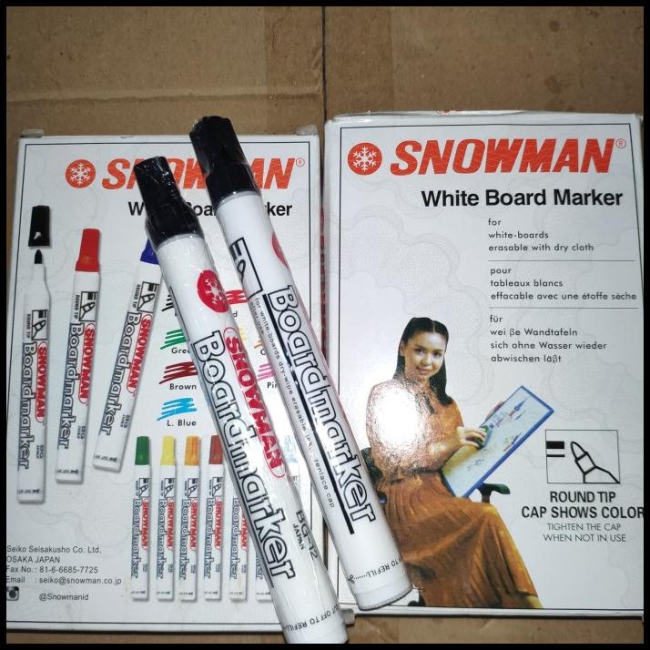 Heaven | Spidol Snowman Whiteboard (1 Pack Isi 12 Pcs)