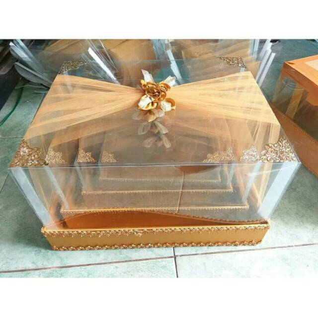 Kotak Hantaran Kotak Seserahan Box Hantaran Tutup Full Mika Model Tile 1 Set Gold Shopee 6558