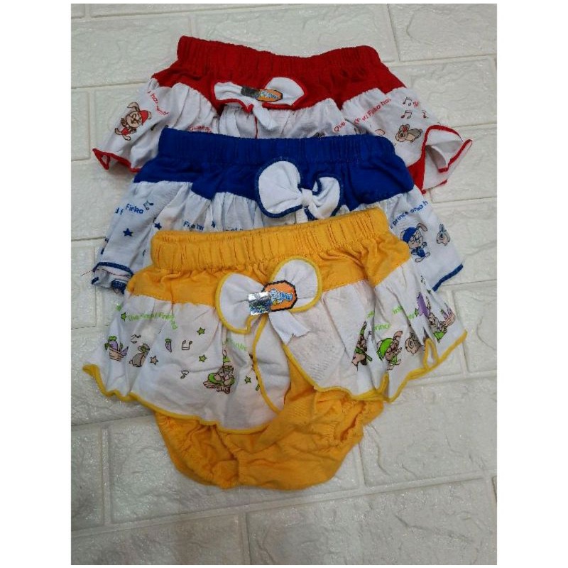 3pcs Celana dalam anak model rok / celana Lambada finka