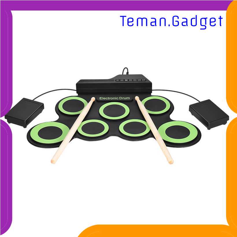 TG-MA Ammoon Electronic Digital Drum Kit 7 Pads Roll Up USB Power - G3002