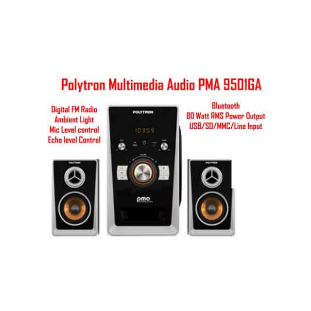 SPEAKER POLYTRON PMA 9501 USB BLUETOOTH MULTIMEDIA AUDIO SPIKER AKTIF ACTIVE TERMURAH AWET ORIGINAL