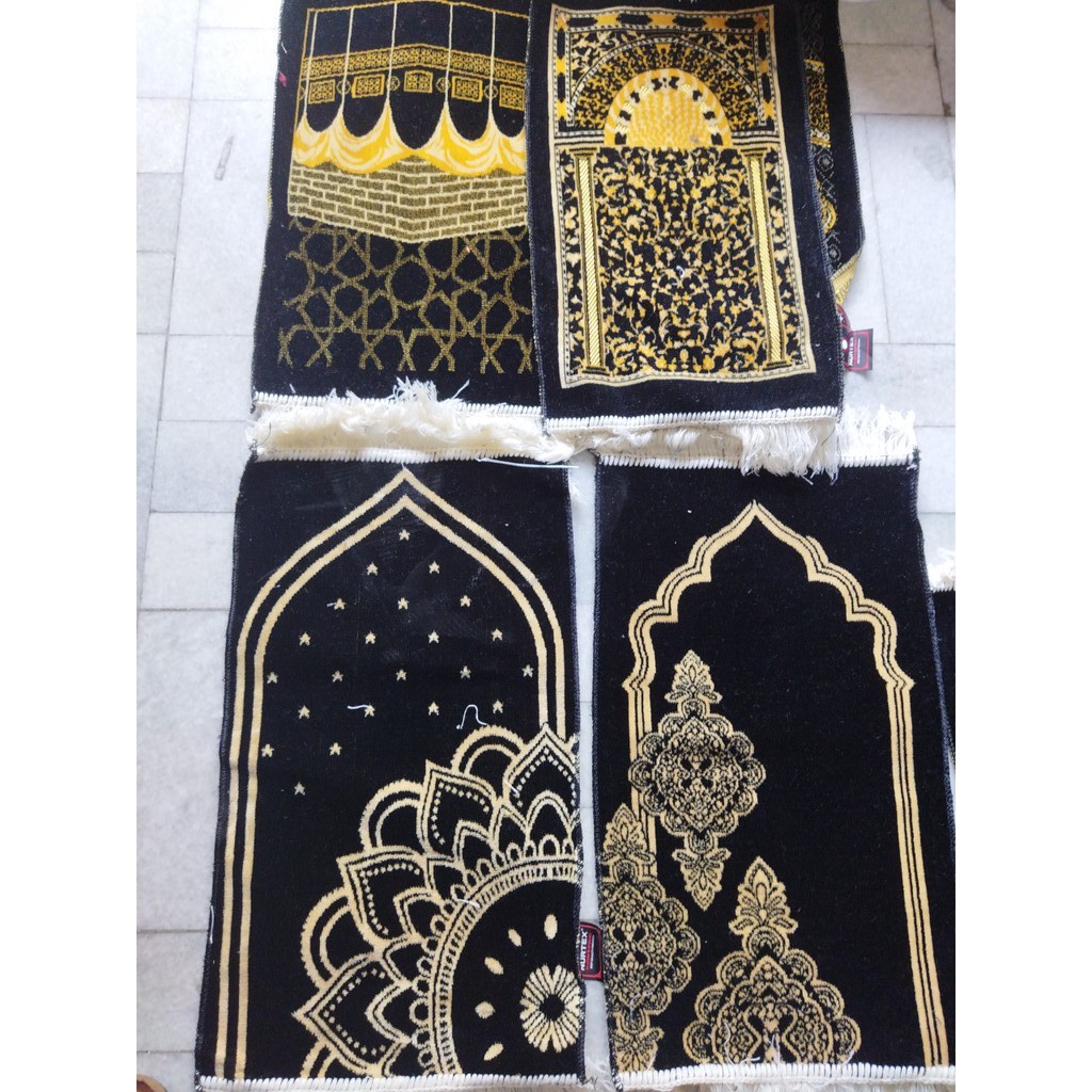 Sajadah Turki Kiswah Muka/Kepala Mini Impor Bludru Warna 35x60cm