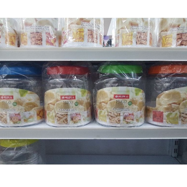 Toples Kerupuk 3 Liter ○ 16 x 19,8 cm Toples Penyimpanan Makanan Hugo Round Jar Lion Star PP 30