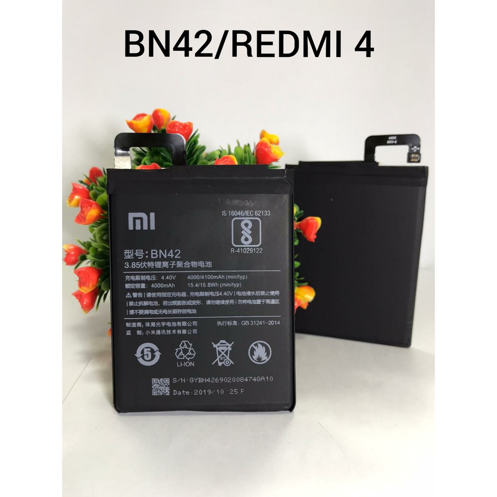 BATERAI ORIGINAL XIAOMI REDMI 4 BN42