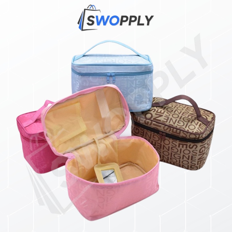 Swopply B112 Tas Kosmetik Pouch Make Up Travel Monopoly Tempat Penyimpanan Makeup