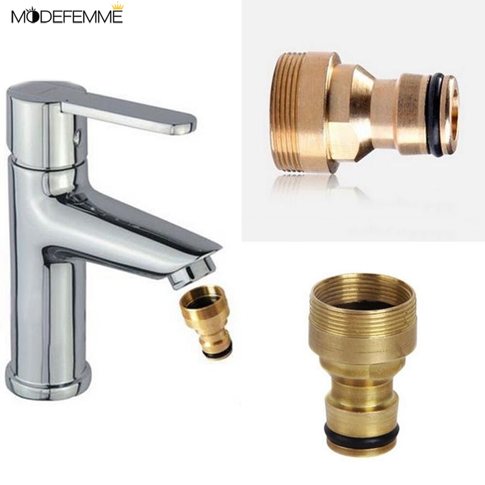 [ Featured ] 1 Piece Universal Solid Brass Thread Water Tap Male Quick Connector Adaptor