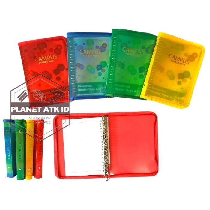 

Binder Note Cover Plastik Warna A5 Campus/ Ring Besi/ Book Spiral