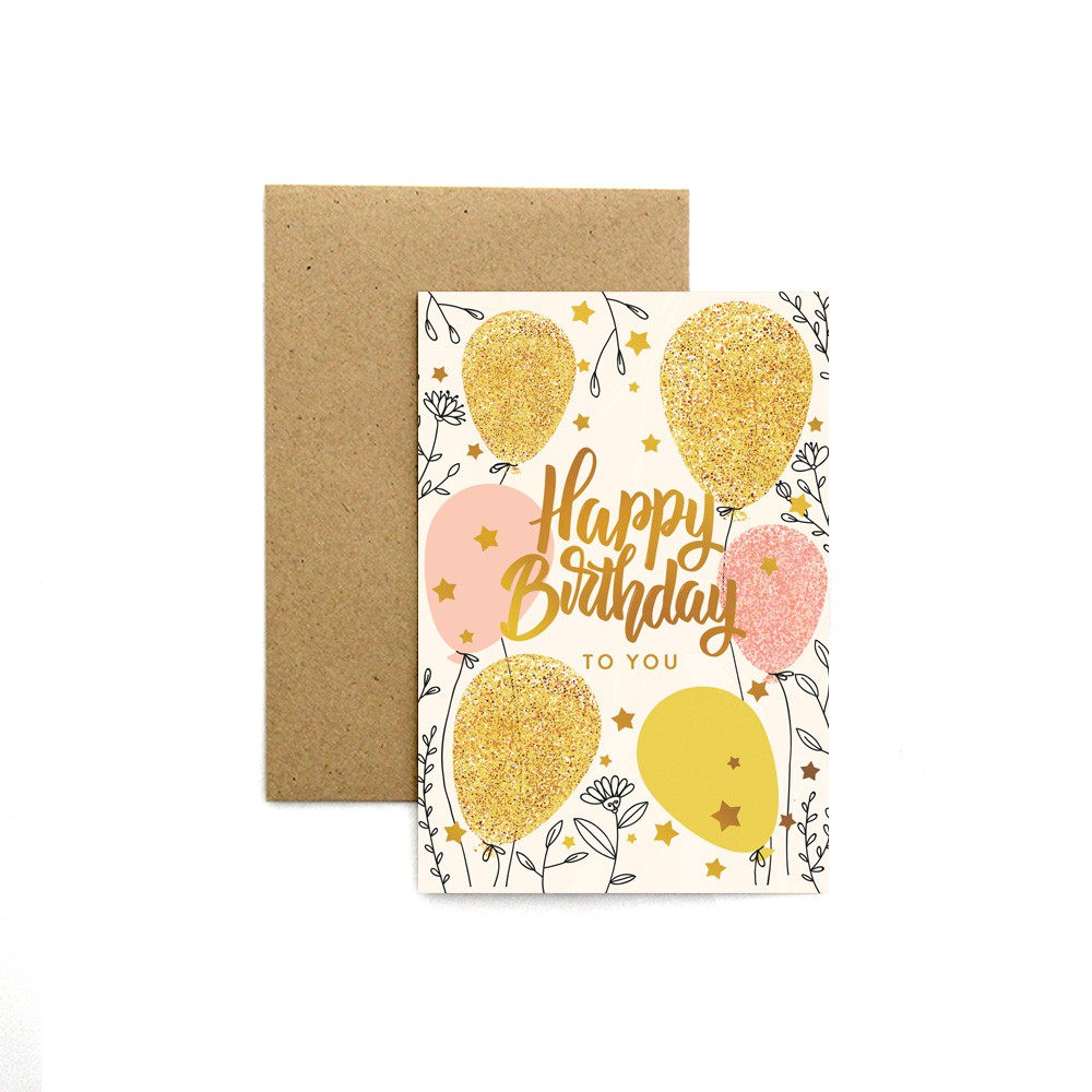Kartu Ucapan Ulang Tahun Birthday Harvest Celebrate Bday 03 Balloon Shopee Indonesia