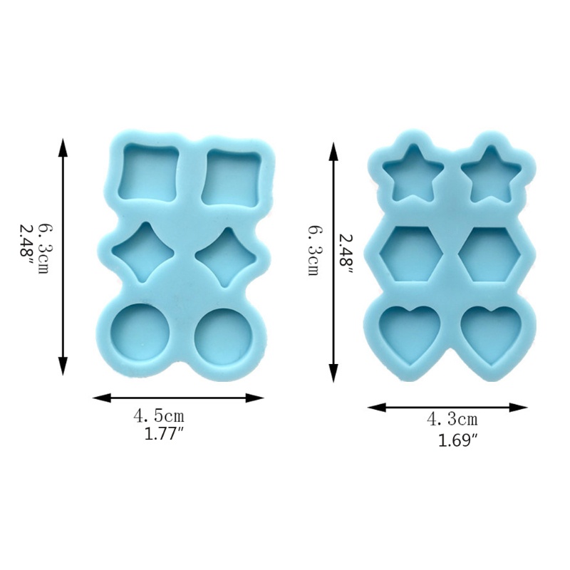 Siy Cetakan Resin Epoksi Bahan Silikon Untuk Membuat Perhiasan Anting Tusuk / Liontin Diy