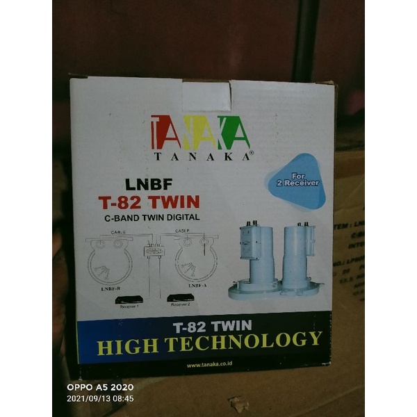 LNB C BAND T_82 /TANAKA TWIN UNTUK 2 RECEIVER