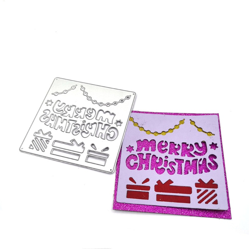 Cetakan Stensil Cutting Dies Motif Natal Bahan Metal Untuk Scrapbook / Craft DIY / Kartu