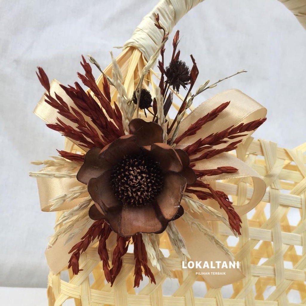 

Pita Hias Siap Pakai/ Pita Rustic Bunga Kering / Pita Vintage / Pita kado Hampers Box