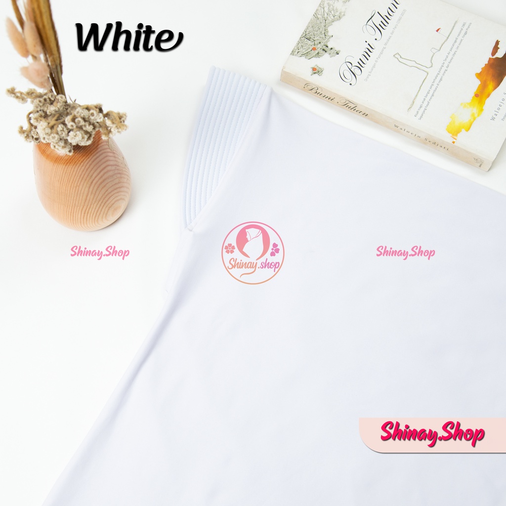 Hijab Bergo Jersy sport premium hijab olehraga voli ukuran S-White