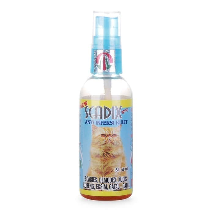 SCADIX Cat Spray 60ml (anti scabies, kudix, luka pada kucing)