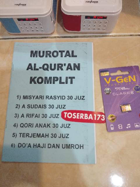 Memori ALQUAN atau Murotal 8GB original V-gen