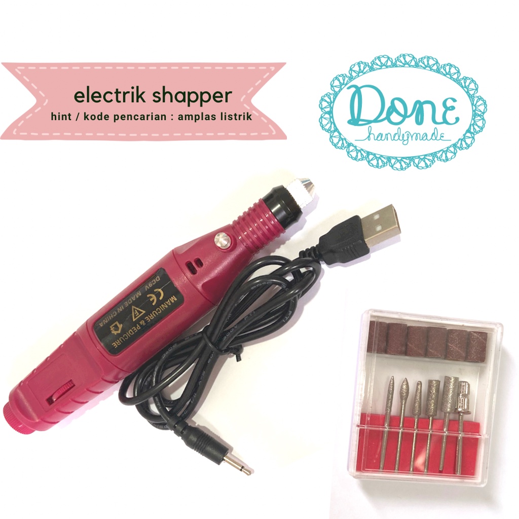 Done Handymade Electric drill electronic amplas listrik amplas nail art shapper amplas elektronik