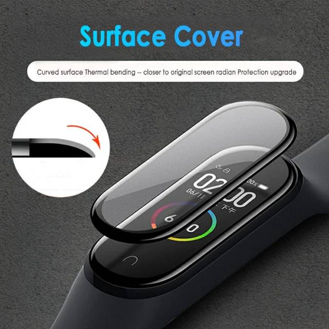 Anti Gores Mi Band 8 7 6 5 4 Pelindung Layar Xiaomi MiBand 3D Curved Full Screen Protector