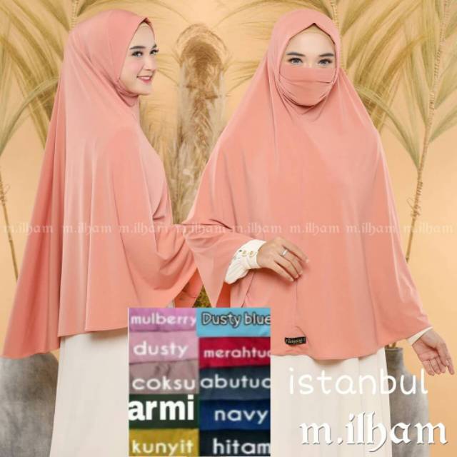 Jilbab Jersey instan niqab jumbo ORI by M. ilham