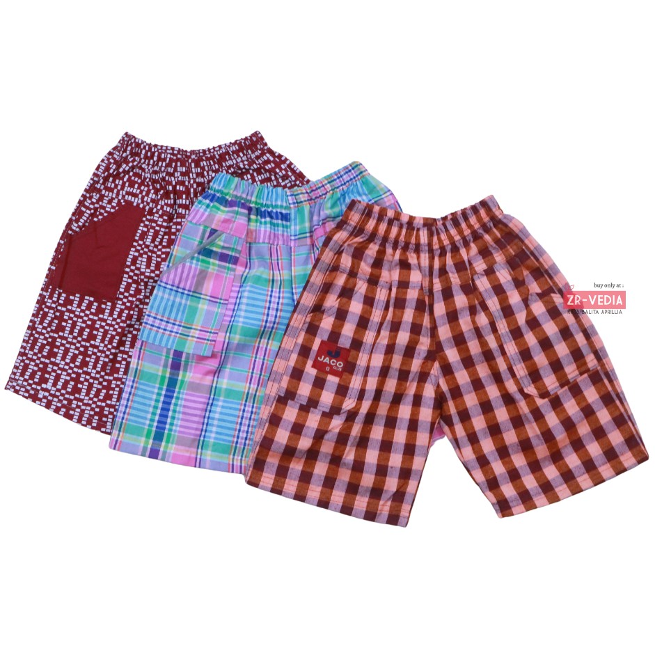 Celana Main Anak Perempuan Size 4-5 Tahun / Celana Pendek Kids Girl Motif Pink Katun Harian Casual