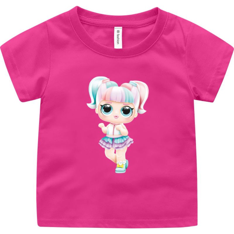 Baju Kaos Anak Perempuan 2-10 Tahun Barbie Atasan Anak Cewek Baju Oblong Anak Terbaru