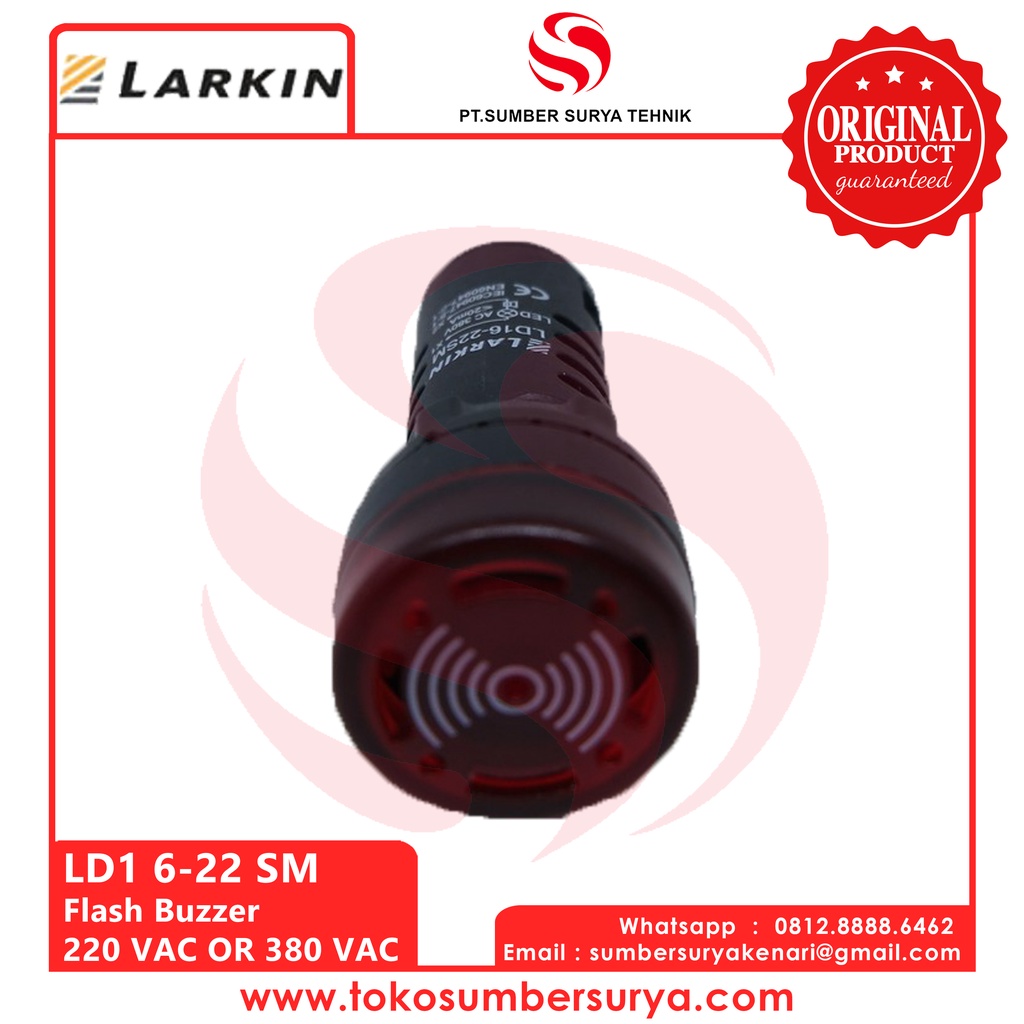 Larkin LD16 22SM LED Flash Buzzer Alarm 220V Beeper Pilot Lamp