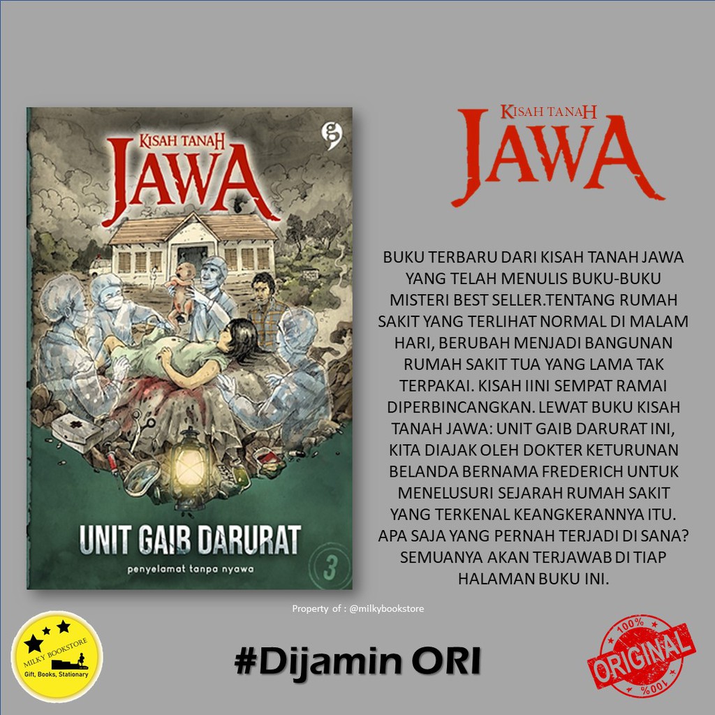 Buku Kisah Tanah Jawa 3 Unit Gaib Darurat Penyelamat Tanpa Nyawa - Novel Misteri Gagas Media