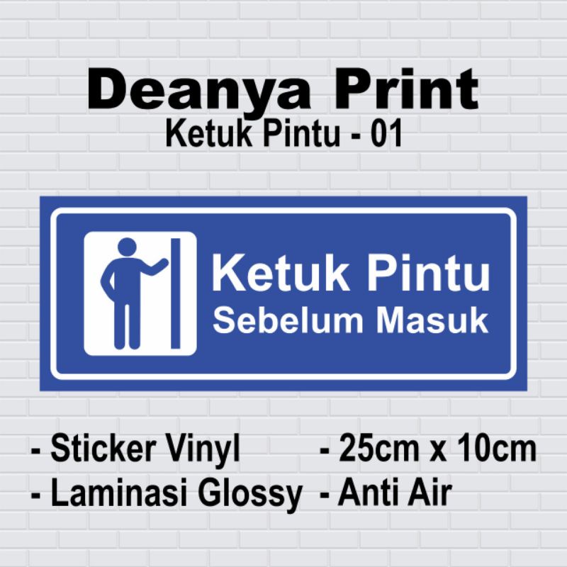 

Sticker Peringatan Ketuk Pintu
