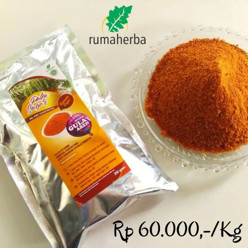 

gula aren serbuk asli rumaherba