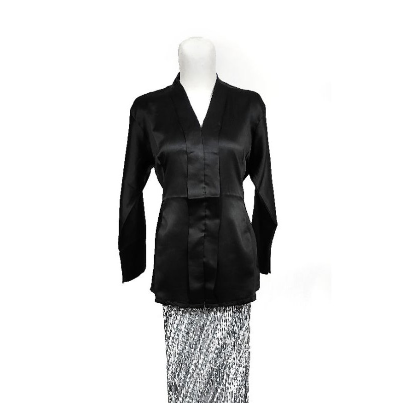 Kebaya Lengan Panjang Hitam Polos