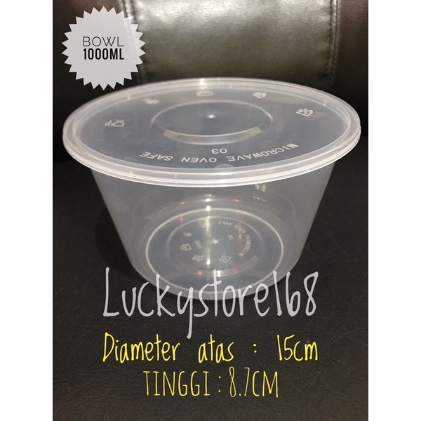 THINWALL BOWL 1000ML  Food Container Bowl  Mangkok plastik tahan PANAS 25 PCS