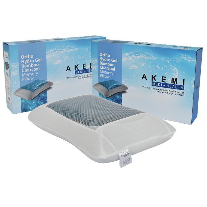 Ready Stok - Akemi Medi + Health Ortho Hydro Gel Bamboo Charcoal Memory Pillow