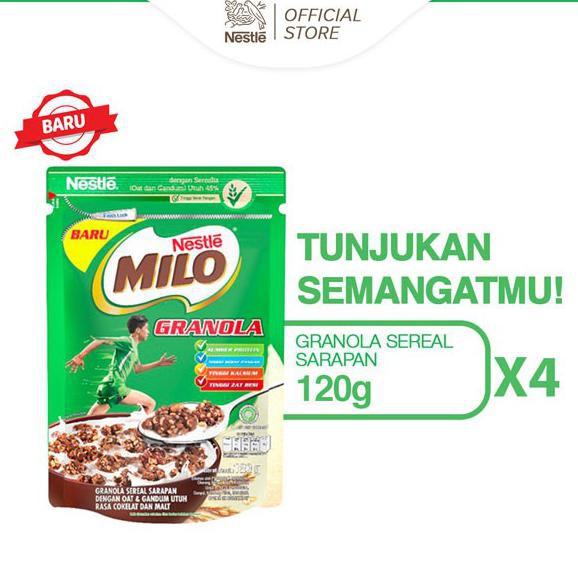 

Discount NESTLE MILO Granola Sereal Sarapan Coklat 120g - 4pcs