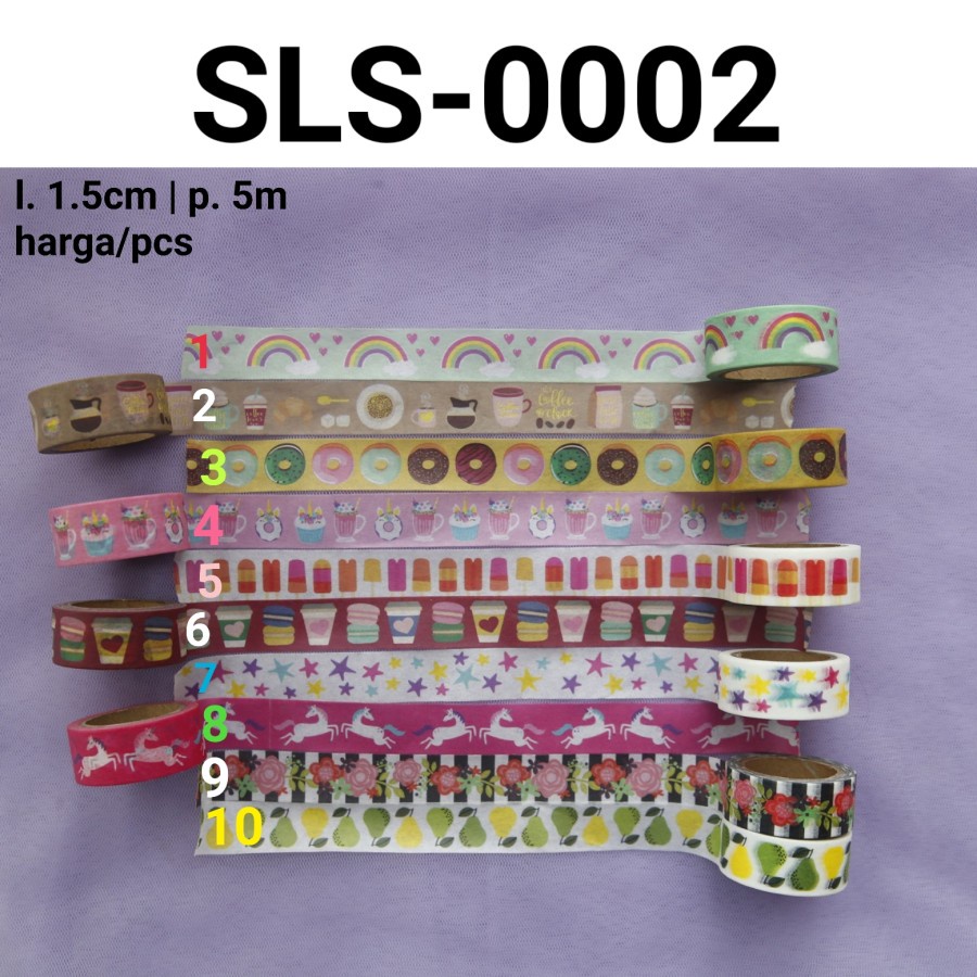 

SLS-0002 Deco tape Isolasi selotip washi gambar motif cupcake donut