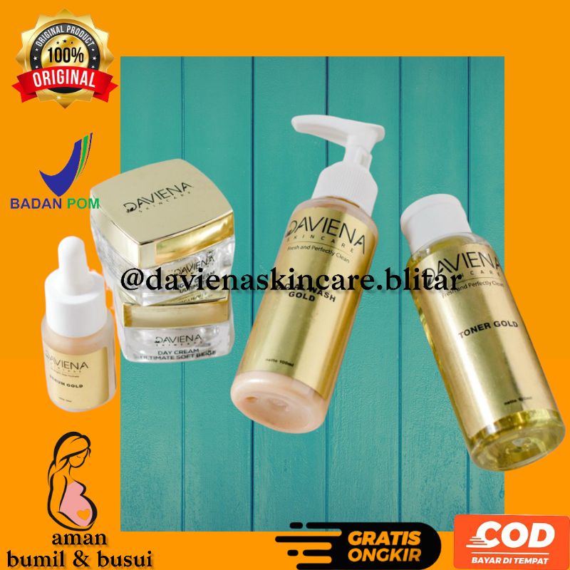 DAVIENA SKINCARE GOLD SERIES PAKET LENGKAP | PENGHILANG FLEK HITAM | PERAWATAN FLEK HITAM | DAVIENAS