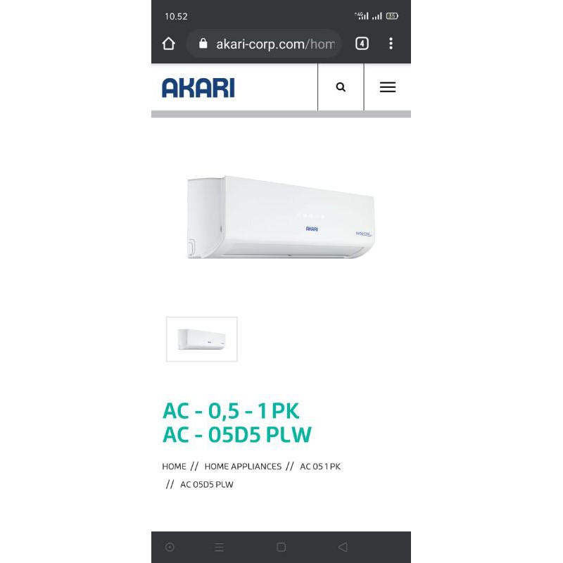 AC akari1/2pk plasma (terima pasang)