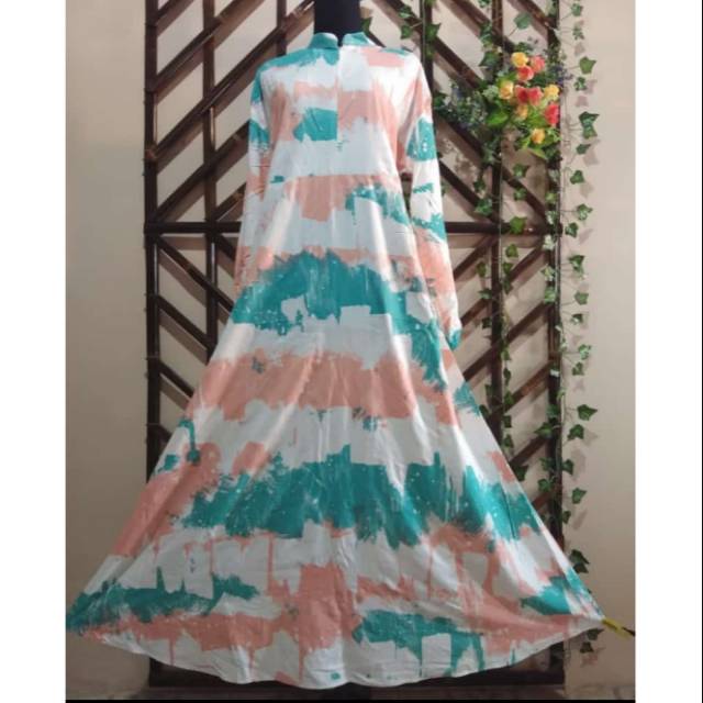 Gamis batik pelangi
